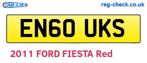 EN60UKS are the vehicle registration plates.