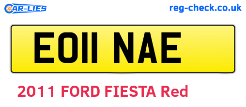 EO11NAE are the vehicle registration plates.