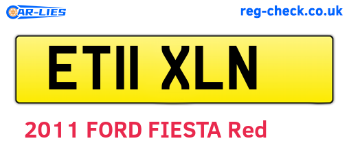 ET11XLN are the vehicle registration plates.