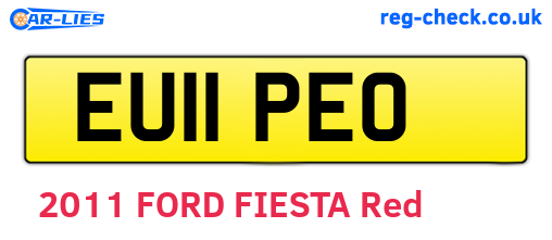 EU11PEO are the vehicle registration plates.