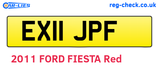 EX11JPF are the vehicle registration plates.