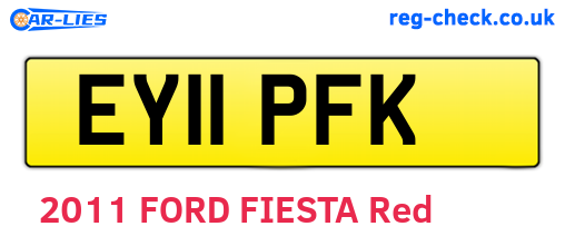 EY11PFK are the vehicle registration plates.