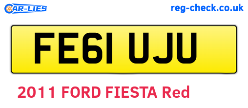 FE61UJU are the vehicle registration plates.