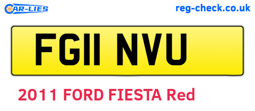 FG11NVU are the vehicle registration plates.