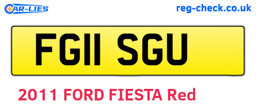 FG11SGU are the vehicle registration plates.