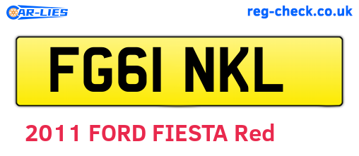 FG61NKL are the vehicle registration plates.