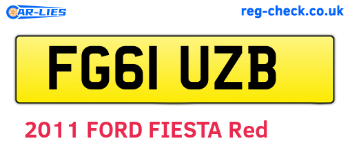 FG61UZB are the vehicle registration plates.