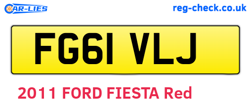 FG61VLJ are the vehicle registration plates.