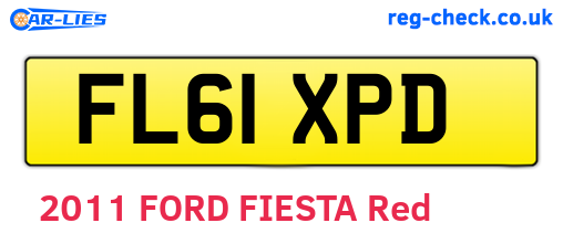 FL61XPD are the vehicle registration plates.