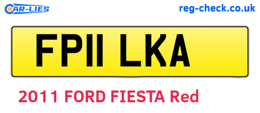 FP11LKA are the vehicle registration plates.