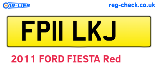 FP11LKJ are the vehicle registration plates.