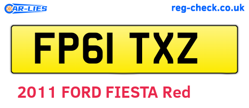 FP61TXZ are the vehicle registration plates.