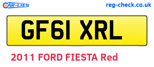 GF61XRL are the vehicle registration plates.