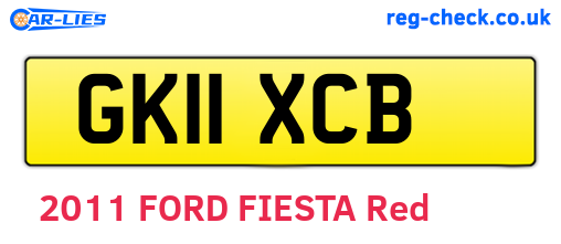 GK11XCB are the vehicle registration plates.