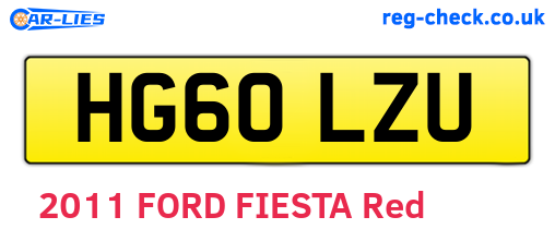 HG60LZU are the vehicle registration plates.