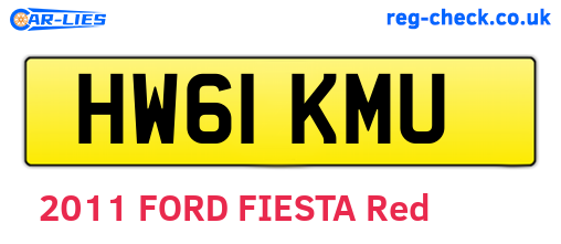 HW61KMU are the vehicle registration plates.