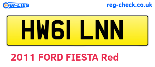 HW61LNN are the vehicle registration plates.