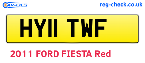 HY11TWF are the vehicle registration plates.