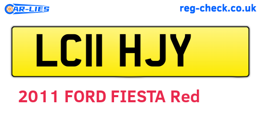 LC11HJY are the vehicle registration plates.