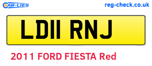 LD11RNJ are the vehicle registration plates.