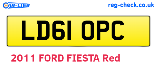 LD61OPC are the vehicle registration plates.