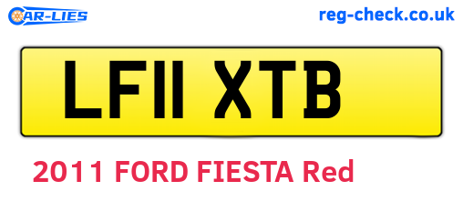 LF11XTB are the vehicle registration plates.