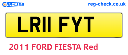 LR11FYT are the vehicle registration plates.