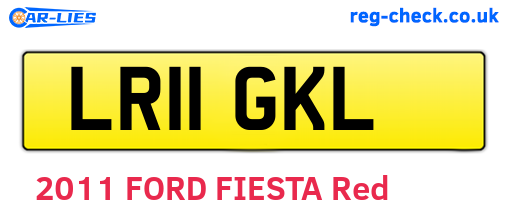 LR11GKL are the vehicle registration plates.