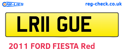 LR11GUE are the vehicle registration plates.
