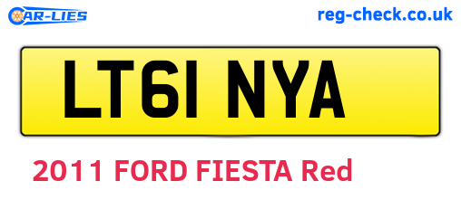 LT61NYA are the vehicle registration plates.