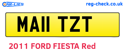 MA11TZT are the vehicle registration plates.
