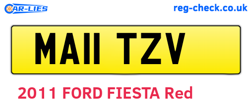MA11TZV are the vehicle registration plates.