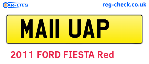 MA11UAP are the vehicle registration plates.