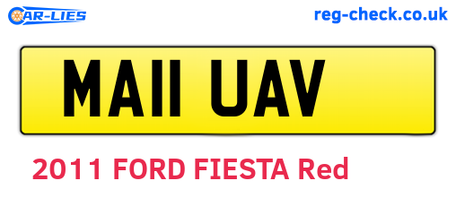 MA11UAV are the vehicle registration plates.