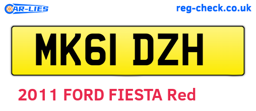MK61DZH are the vehicle registration plates.