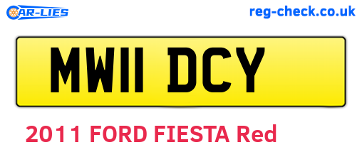 MW11DCY are the vehicle registration plates.