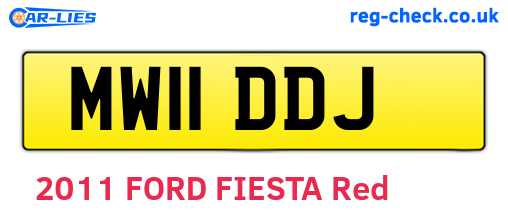 MW11DDJ are the vehicle registration plates.