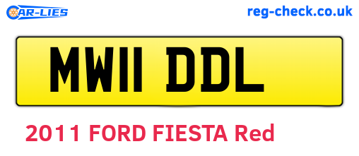 MW11DDL are the vehicle registration plates.