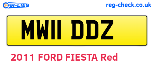 MW11DDZ are the vehicle registration plates.