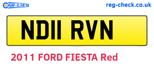 ND11RVN are the vehicle registration plates.