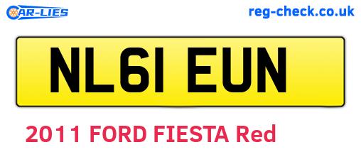 NL61EUN are the vehicle registration plates.