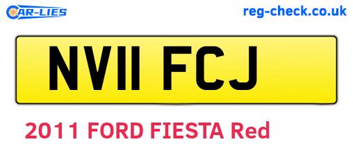 NV11FCJ are the vehicle registration plates.