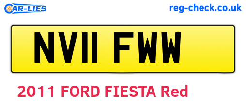 NV11FWW are the vehicle registration plates.