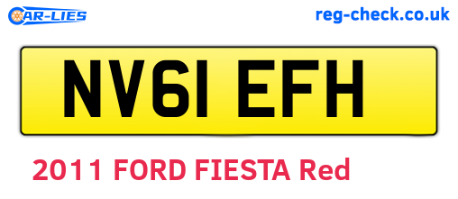 NV61EFH are the vehicle registration plates.
