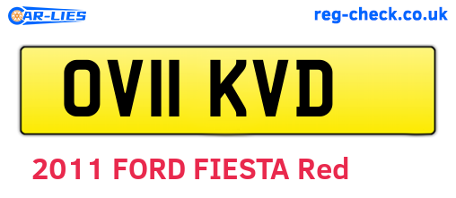OV11KVD are the vehicle registration plates.