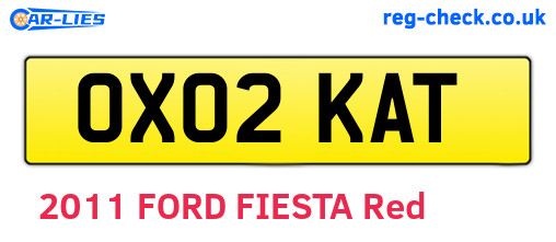 OX02KAT are the vehicle registration plates.
