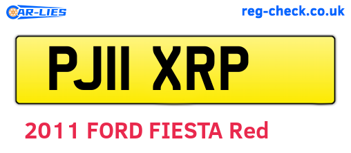 PJ11XRP are the vehicle registration plates.