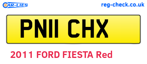 PN11CHX are the vehicle registration plates.