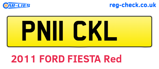 PN11CKL are the vehicle registration plates.