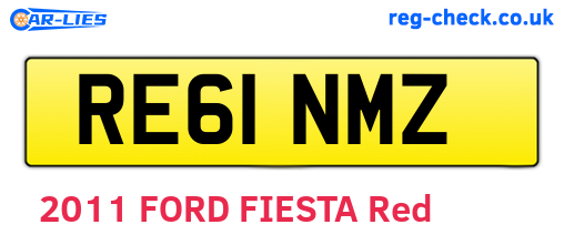 RE61NMZ are the vehicle registration plates.
